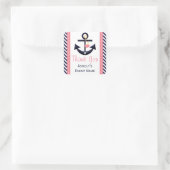 Roze en Navy Anker Party Favor Stickers (Tas)