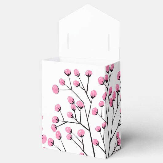 Roze en Navy Blue Birthday-cadeaudoos Bedankdoosjes (Geopend)