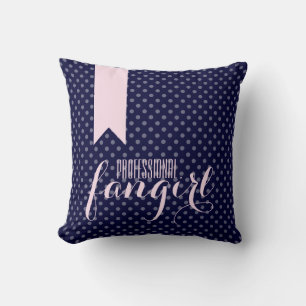 Roze en Navy Blue Professional Fangirl Pillow Kussen
