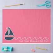 Roze en Navy Nautical Series Design 4 Tissuepapier (Craft)