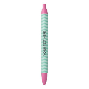 Roze en nertschevron patroon aangepaste bedrukte p zwarte inkt pen