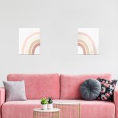 Roze en Neutrale Regenboog Meisje Kinderkamer Deco Muurkunst Sets (Woonkamer)
