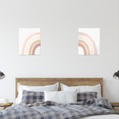 Roze en Neutrale Regenboog Meisje Kinderkamer Deco Muurkunst Sets (Slaapkamer)