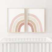 Roze en Neutrale Regenboog Meisje Kinderkamer Deco Muurkunst Sets