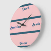 Roze en Ocean Blue Word Clock Grote Klok (Hoek)