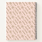 Roze en olijven Groen bakken & gereedschap Notitieboek (Achterkant)