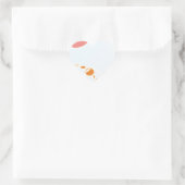 roze en oranje 1276 abstracte kunst hart sticker (Tas)