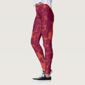 Roze en Oranje Abstract Leggings (Links)