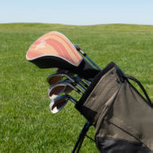 Roze en oranje abstract retro ontwerp golfheadcover (Insitu)