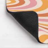 Roze en oranje abstract wervelontwerp muismat (Hoek)