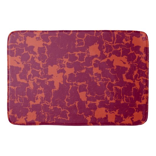 roze en oranje abstracte badhanddoekset badmat (Voorkant)