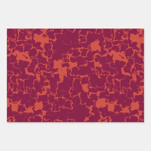 roze en oranje abstracte badhanddoekset inpakpapier vel (Voorkant)