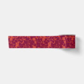 roze en oranje abstracte badhanddoekset satijnen lint (Voorkant)