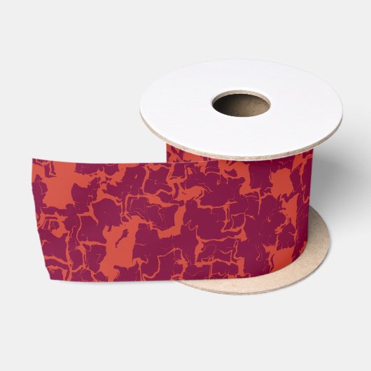 roze en oranje abstracte badhanddoekset satijnen lint (Spoel)