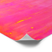 Roze en Oranje Abstracte kunst Poster (Hoek)
