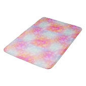 Roze en Oranje Abstracte Waterverf Achtergrond Badmat (Gekanteld)