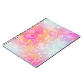 Roze en Oranje Abstracte Waterverf Achtergrond Notitieboek (Linkerzijde)