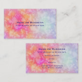 Roze en Oranje Abstracte Waterverf Achtergrond Visitekaartje (Voorkant / Achterkant)