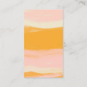Roze en Oranje Abstracte Waterverf bruiloft Informatiekaartje (Achterkant)
