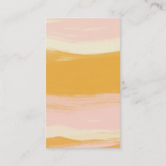 Roze en Oranje Abstracte Waterverf bruiloft Informatiekaartje (Achterkant)