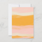 Roze en Oranje Abstracte Waterverf bruiloft RSVP Kaartje (Achterkant)