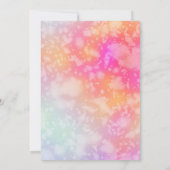 Roze en Oranje Abstracte Waterverf Verjaardag Kaart (Achterkant)