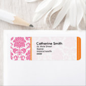 roze en Oranje Adresetiketten Etiket (Insitu)