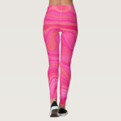 Roze en Oranje Agaat Lagen Leggings (Achterkant)