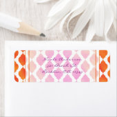 Roze en Oranje Arabische Marokkaanse Glam-uitnodig Etiket (Insitu)