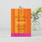 Roze en Oranje audiorode Kaart (Staand voorkant)