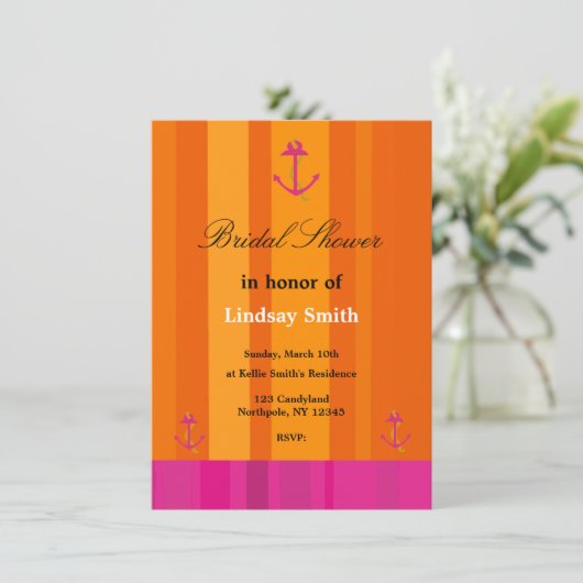 Roze en Oranje audiorode Kaart (Staand voorkant)