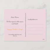 Roze en oranje ballonnen aangepaste foto Moederdag Feestdagenkaart (Achterkant)