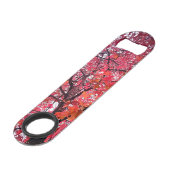 Roze en oranje bladeren speed flessenopener (Voorkant Gekanteld)