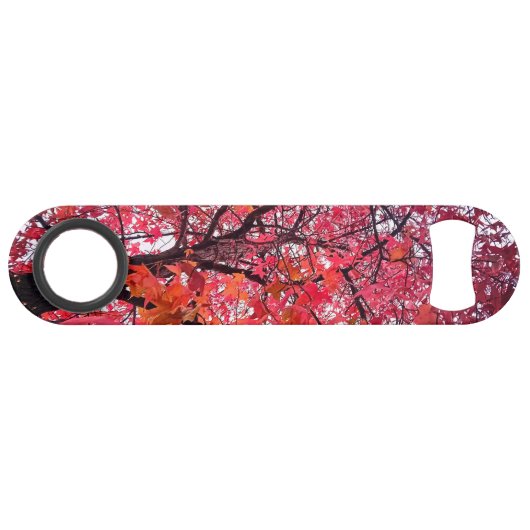 Roze en oranje bladeren speed flessenopener (Voorkant (Horizontaal))