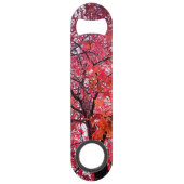 Roze en oranje bladeren speed flessenopener (Achterkant)