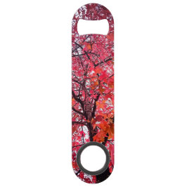 Roze en oranje bladeren speed flessenopener
