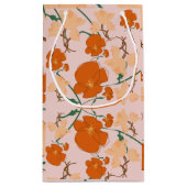 roze en oranje bloem klein cadeauzakje (Achterkant)