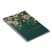 Roze en Oranje bloemen in het groen Notitieboek (Rechterzijde)