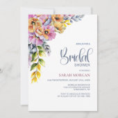 Roze en Oranje Bloemen Vrijgezellenfeest Kaart (Voorkant)