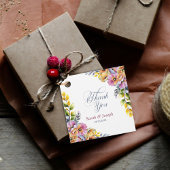 Roze en Oranje bloemenbruiloft Bedankt Bedankjes Labels