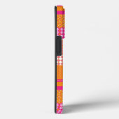 Roze en oranje bloemenpatchwork telefoonhoesje Case-Mate iPhone case (Achterkant / Rechts)
