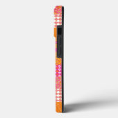 Roze en oranje bloemenpatchwork telefoonhoesje Case-Mate iPhone case (Achterkant / Links)