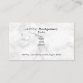 Roze en Oranje bloemkool op marmer Texture Visitekaartje (Achterkant)