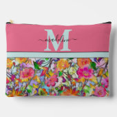 Roze en oranje bloemstuk gepersonaliseerd etui (Voorkant)