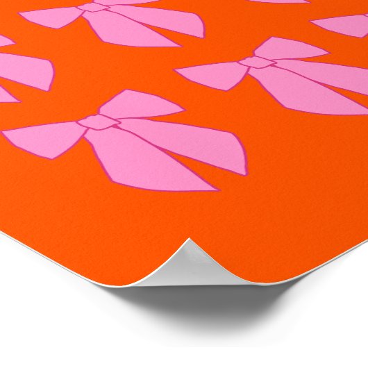 Roze en Oranje bogen Coquette Poster (Hoek)
