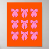 Roze en Oranje bogen Coquette Poster (Voorkant)