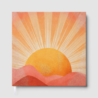 Roze en oranje Boho zonsopgang Gastenboek