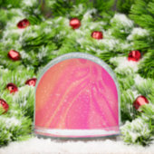 Roze en oranje brunchstromen sneeuwbol (Kerstmis)