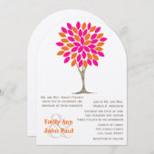 Roze en Oranje Chrysanthemum Fairytale Forest Kaart (Voorkant / Achterkant)