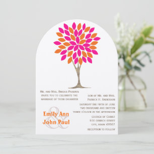 Roze en Oranje Chrysanthemum Fairytale Forest Kaart